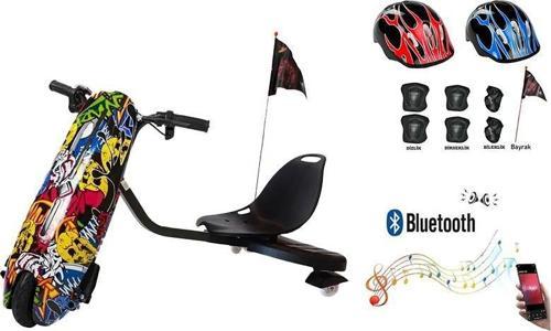 Drift Car Elektrikli Kaykay Bluetooth Dirift Kar Hoverboard Scooter Koruma Ekipmanı Hediye D01