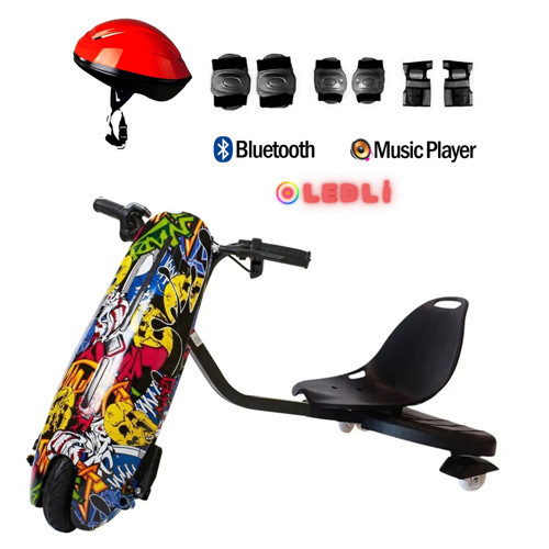 Drift Car Elektrikli Kaykay Bluetooth Dirift Kar Hoverboard Scooter Koruma Ekipmanı Hediye D01