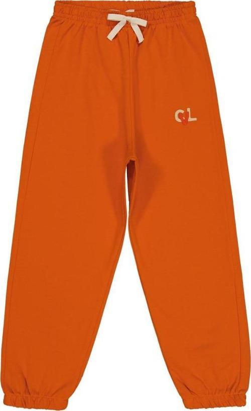 4163-2 Civil Boys CVL Nakışlı Süs Bağcıklı 6-9 Yaş Eşofman Altı - Turuncu9-10 Yaş