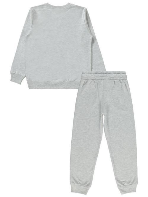 Unisex Basic 10-13 Yaş Eşofman Takımı - Gri11-12 Yaş