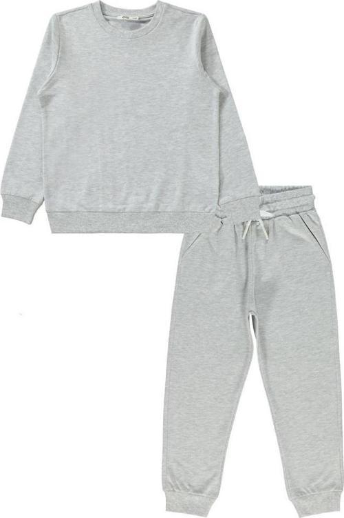 Unisex Basic 10-13 Yaş Eşofman Takımı - Gri11-12 Yaş
