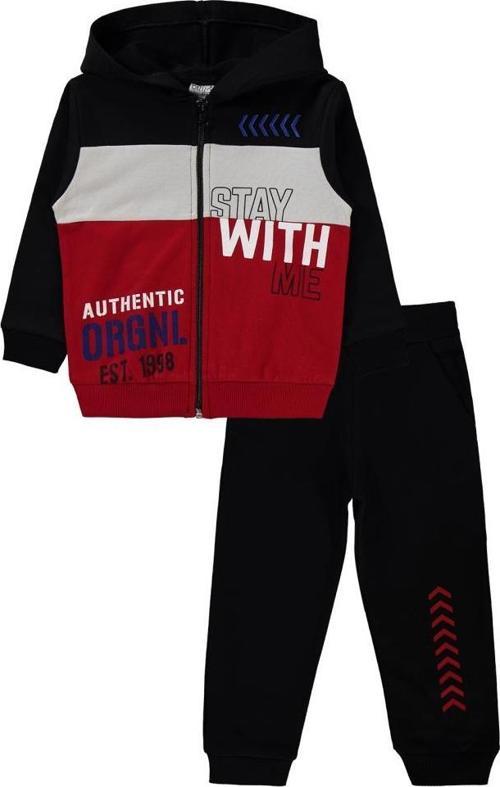 Kapşonlu ORGNL Baskılı 2-5 Yaş Eşofman Takımı - Kırmızı2-3 Yaş