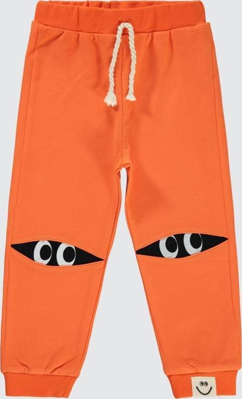 Dizleri Göz Baskılı 2-5 Yaş Eşofman Altı - Turuncu2-3 Yaş