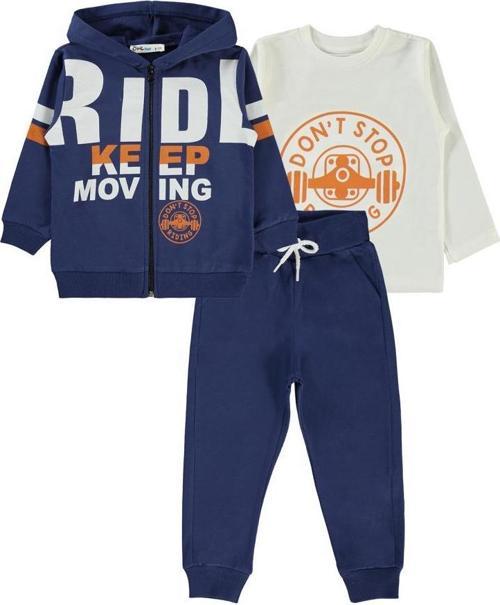 3' lü 6-9 Yaş Eşofman Takımı - Mavi9-10 Yaş