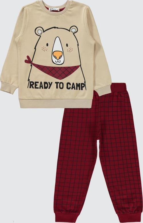 Ready To Camp Baskılı 2-5 Yaş Eşofman Takımı - Bordo2-3 Yaş