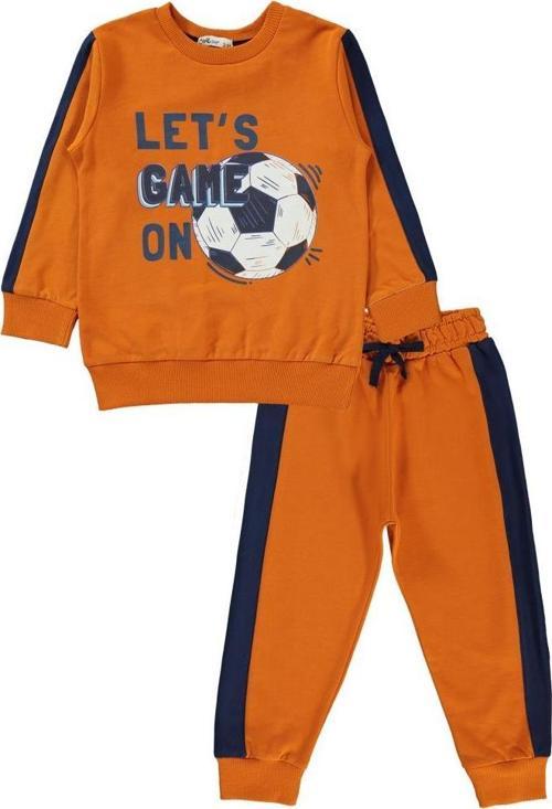 Lets Game On Baskılı 2-5 Yaş Eşofman Takımı - Turuncu2-3 Yaş