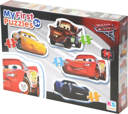CR10304 Cars İlk Puzzlem 4ü1 arada Kız Erkek Çocuk Oyuncak Eğitici Oyuncaklar