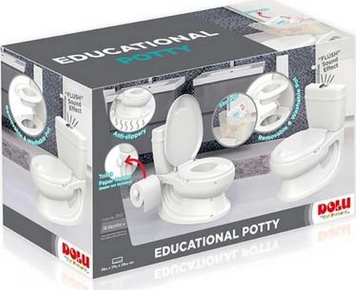 Dolu Nuve Potty Lazımlık 2 in 1 Bej Kız Erkek Çocuk Oyuncak Eğitici Oyuncaklar