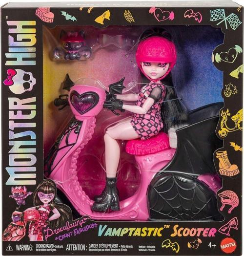 JDR61 Monster High Vamptastic Scooter Draculaura Kız Erkek Çocuk Oyuncak Eğitici Oyuncaklar