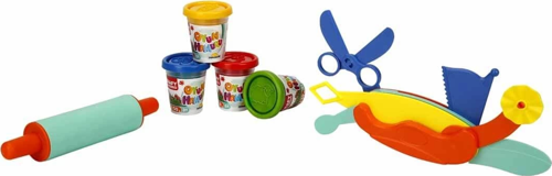 Oyun Hamuru Şekillendirme Seti 200 gr 6 Parça Pembe Merdane Kız Erkek Çocuk Oyuncak Eğitici Oyuncakl