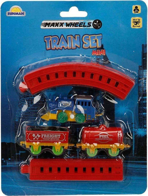 2559 Maxx Wheels Mini Tren Seti 11 Parça -Sunman Kız Erkek Çocuk Oyuncak Eğitici Oyuncaklar