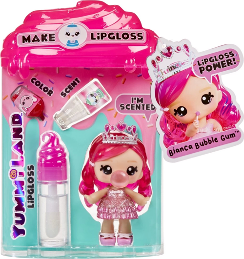 Yummiland Bianca Bubblegum Bebeği ve Dudak Parlatıcısı Kız Erkek Çocuk Oyuncak Eğitici Oyuncaklar