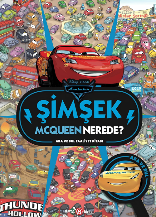 Disney Arabalar Şimşek Mcqueen Nerede? Ara ve Bul Kız Erkek Çocuk Oyuncak Eğitici Oyuncaklar