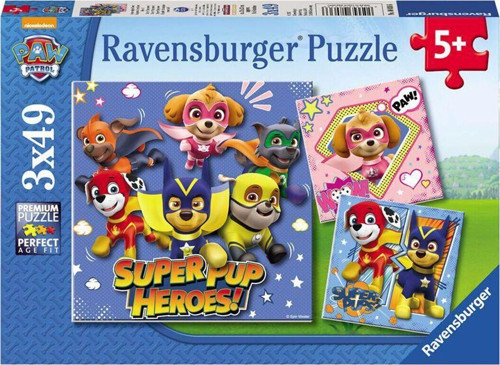 80366 Paw Patrol 3x49 parça Ravensburger Puzzle Kız Erkek Çocuk Oyuncak Eğitici Oyuncaklar