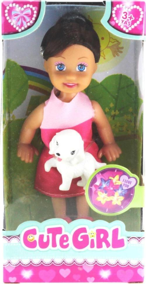 Cute Girl Köpek Figürlü Kumral Mini Bebek Kız Erkek Çocuk Oyuncak Eğitici Oyuncaklar