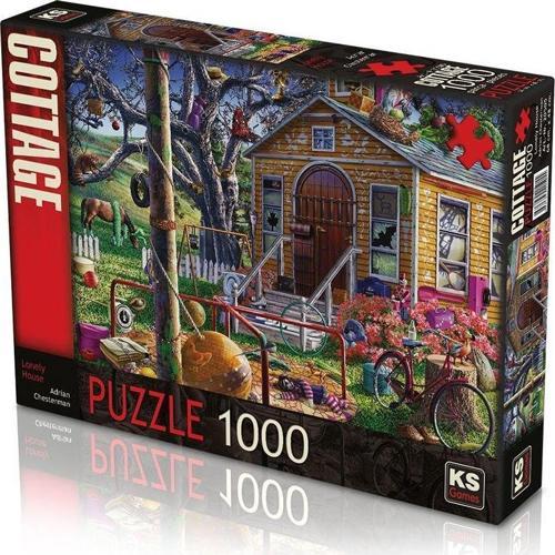 KS Puzzle 1000 Parça Lonely House Yalnız Ev Kız Erkek Çocuk Oyuncak Eğitici Oyuncaklar