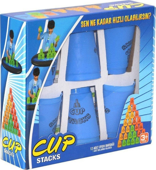 10020 Başel, Cup Stacks Bardak Oyunu Kız Erkek Çocuk Oyuncak Eğitici Oyuncaklar