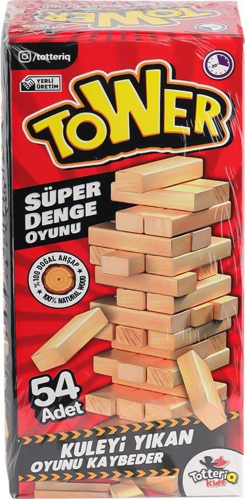 7314 Tower Denge Oyunu 54 Parça -Totteriq Kız Erkek Çocuk Oyuncak Eğitici Oyuncaklar