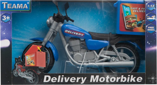 Model Plastik Mavi Kurye Motorsikleti Kız Erkek Çocuk Oyuncak Eğitici Oyuncaklar