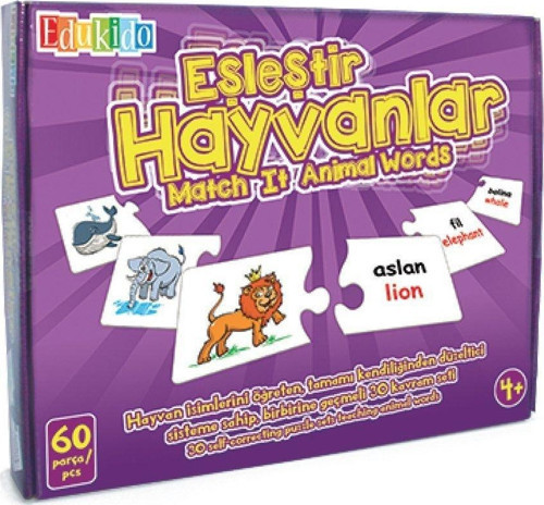 EDU-1009 Chiva, Eşleştir Hayvanlar Kız Erkek Çocuk Oyuncak Eğitici Oyuncaklar