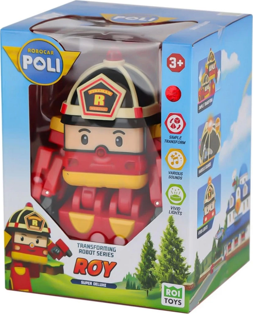 Sesli ve Işıklı Robocar Poli Büyük Transforming Robot Roy Kız Erkek Çocuk Oyuncak Eğitici Oyuncaklar