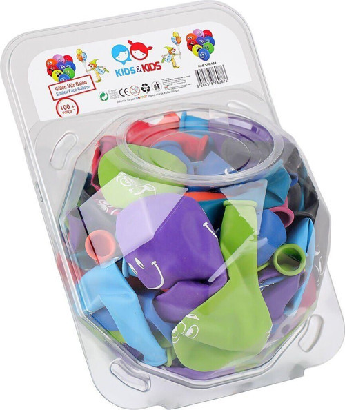 STR-132 Gülenyüz Balon 100lü Kız Erkek Çocuk Oyuncak Eğitici Oyuncaklar
