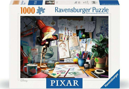 12000302 Disney Sanatçının Masası 1000 parça Ravensburger Puzzle Kız Erkek Çocuk Oyuncak Eğitici Oyu