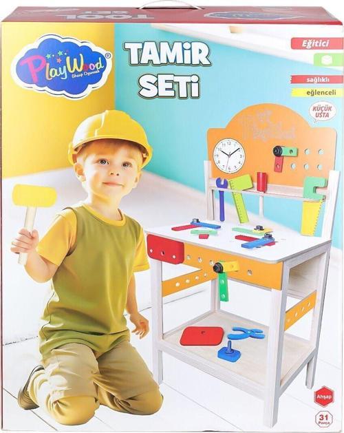 ONY-412 Ahşap Tamir Seti -Onyıl Oyuncak Kız Erkek Çocuk Oyuncak Eğitici Oyuncaklar
