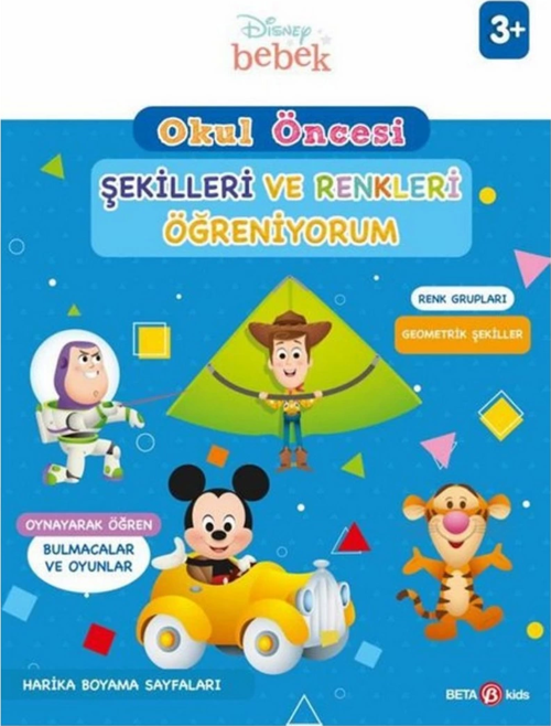 Disney Eğitsel Okul Öncesi Şekilleri ve Renkleri Öğreniyorum Kız Erkek Çocuk Oyuncak Eğitici Oyuncak