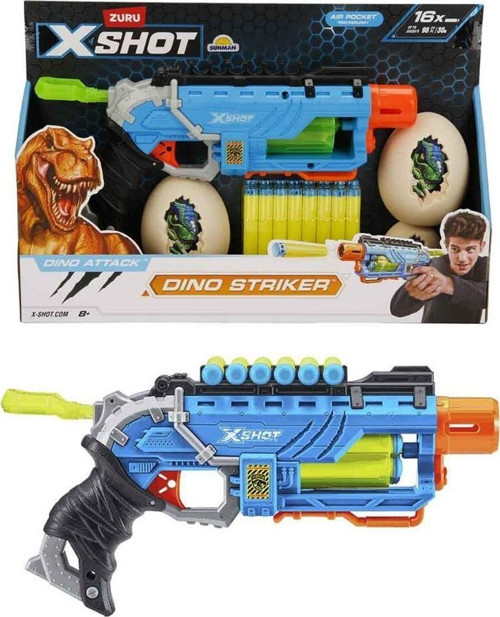 X-SHOT SÜNGER ATAN DİNO ATTACK STRİKER Kız Erkek Çocuk Oyuncak Eğitici Oyuncaklar