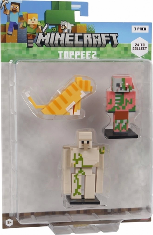Minecraft 3D Figür Toppeez 3'lü Set Kız Erkek Çocuk Oyuncak Eğitici Oyuncaklar