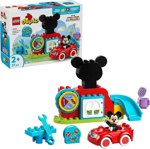 LEGO DUPLO Disney Mickey Fare’nin Kulüp Evi ve Arabası 10454 Kız Erkek Çocuk Oyuncak Eğitici Oyuncak