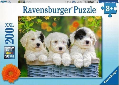 127658 Cuddly Puppies 200 parça XXL Ravensburger Puzzle Kız Erkek Çocuk Oyuncak Eğitici Oyuncaklar