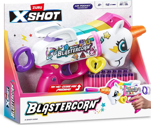 Silah Sünger Atan Blastercorn Seri 1 16 Mermili Kız Erkek Çocuk Oyuncak Eğitici Oyuncaklar