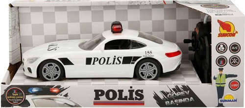 20357 Uzaktan Kumandalı Suncon Işıklı Polis Arabası 21cm Kız Erkek Çocuk Oyuncak Eğitici Oyuncaklar