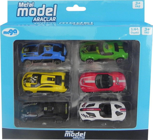 Die cast 6'Lı Metal Model Araçlar Kız Erkek Çocuk Oyuncak Eğitici Oyuncaklar