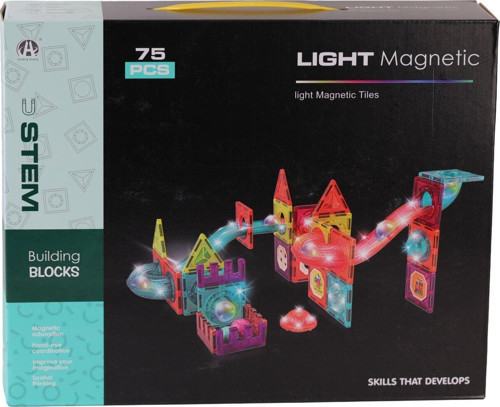 CH1172 MAGNETİC TİLES LİGHT VERSİON 75 PARÇA Kız Erkek Çocuk Oyuncak Eğitici Oyuncaklar
