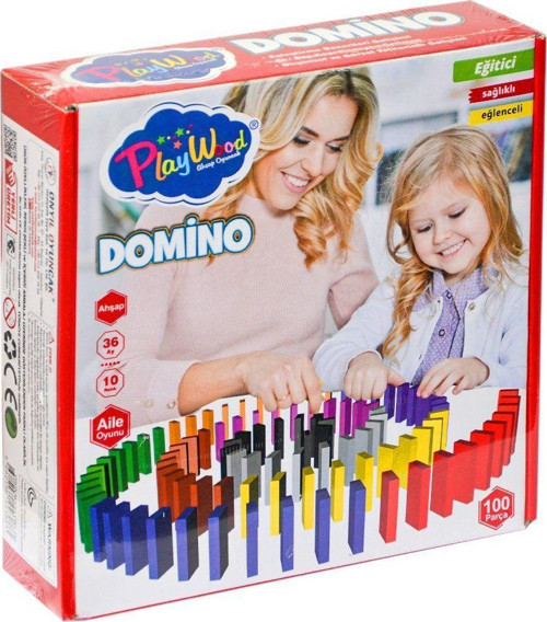 ONY-388 Ahşap Domino Oyunu -Onyıl Kız Erkek Çocuk Oyuncak Eğitici Oyuncaklar