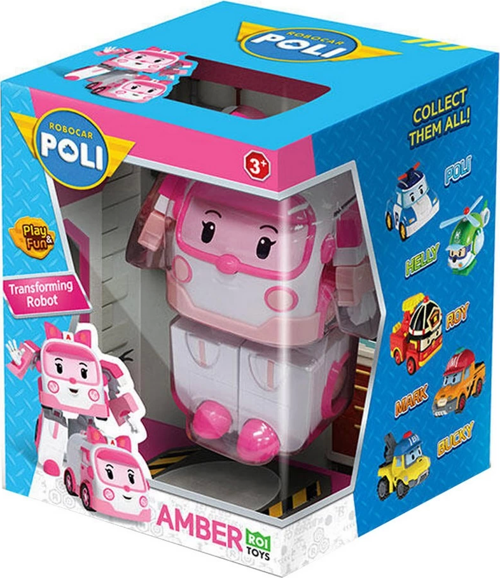 Robocar Poli Transforming Robot Figür Amber Kız Erkek Çocuk Oyuncak Eğitici Oyuncaklar