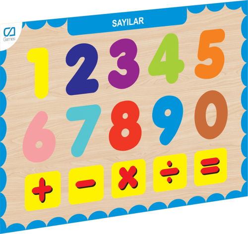 CAAHS-3207 CA GAMES AHŞAP SAYILAR BUL-TAK Kız Erkek Çocuk Oyuncak Eğitici Oyuncaklar