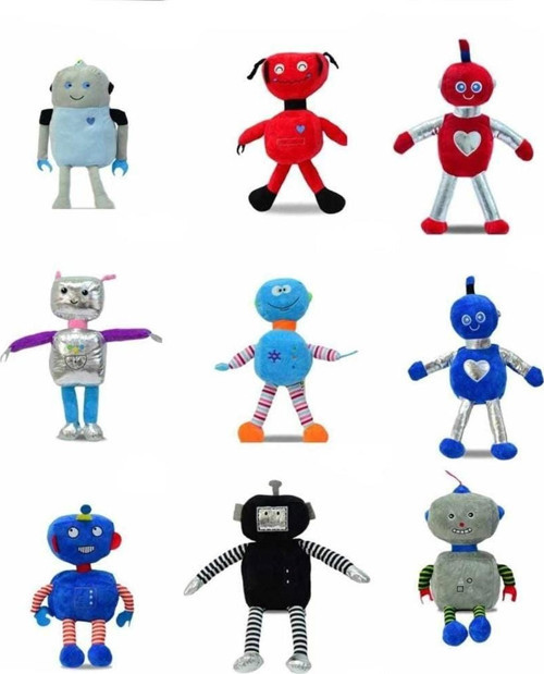 62895 Peluş 35cm Robotlar -1adet stokta olan gönderilir Kız Erkek Çocuk Oyuncak Eğitici Oyuncaklar