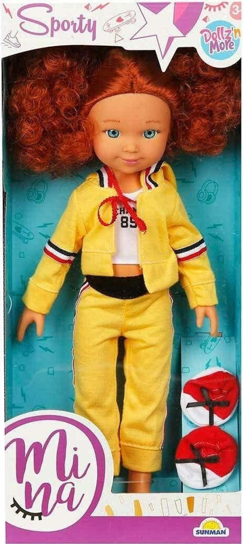 30041 Mina Sporty Bebek 35cm -Sunman Kız Erkek Çocuk Oyuncak Eğitici Oyuncaklar