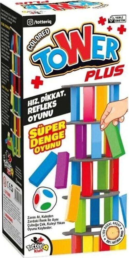 8214 RENKLİ TOWER Kız Erkek Çocuk Oyuncak Eğitici Oyuncaklar