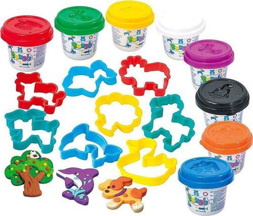 Sunman Playgo Oyun Hamuru Set Mini Silindir 8 Hamurlu Kız Erkek Çocuk Oyuncak Eğitici Oyuncaklar