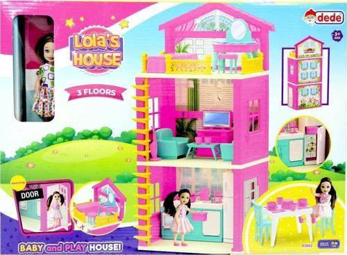 Lola'nın 3 Katlı Ev Seti Kız Erkek Çocuk Oyuncak Eğitici Oyuncaklar