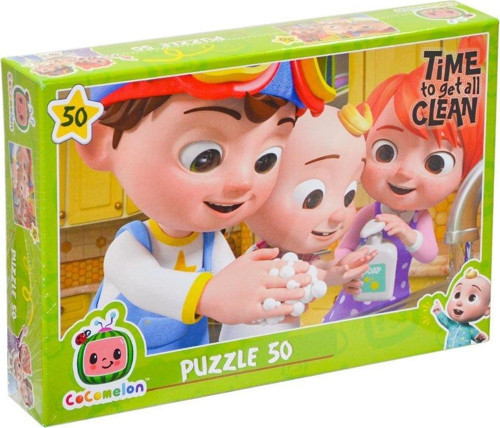 CO7779 Cocomelon 50 Parça Çocuk Puzzle -Laço Kız Erkek Çocuk Oyuncak Eğitici Oyuncaklar