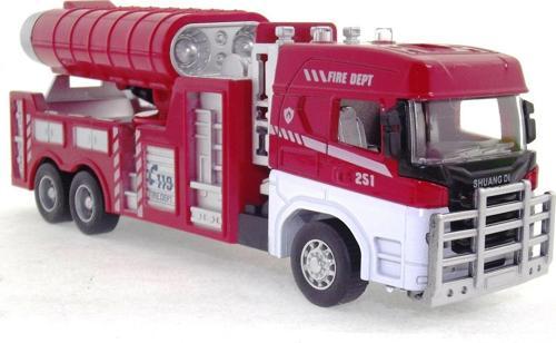 Die Cast Model Çek Bırak Duman Emici İtfaiye Kamyonu Kız Erkek Çocuk Oyuncak Eğitici Oyuncaklar