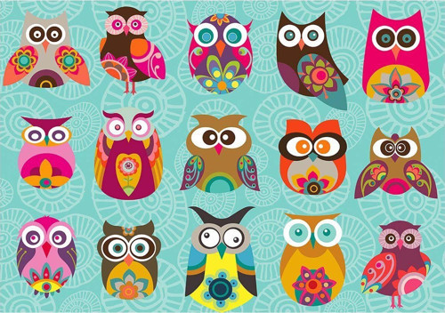 KS Multi Owls 500 Parça Puzzle Kız Erkek Çocuk Oyuncak Eğitici Oyuncaklar