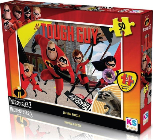 KS Puzzle 50 Parça Incredibles Kız Erkek Çocuk Oyuncak Eğitici Oyuncaklar