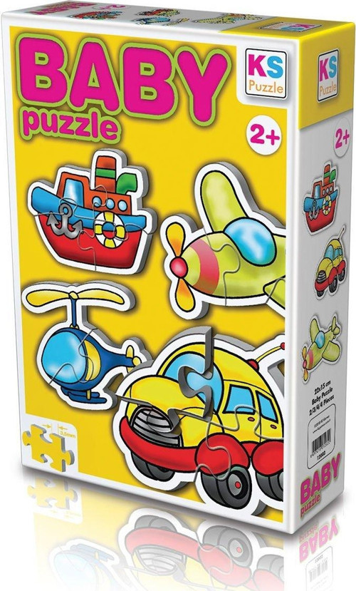 KS Baby Puzzle 4 in1 Ulaşım / Transportation Kız Erkek Çocuk Oyuncak Eğitici Oyuncaklar